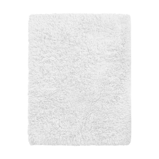 Alfombra Decorativa Antideslizante Ideal Sala y Dormitorio blanco