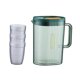 thumbnail image 1 of Jarra De Agua De Gran Capacidad Para Bebidas De Limonada De 2 Litros Con Tapa Verde Con 3 Tazas, 1 of 5