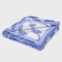 Zahr - Frazada Jacquard Punto 1 P Azul