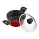 thumbnail image 4 of Batería de Cocina Thomas TH-MB07RN 7 Piezas Aluminio Forjado Juego Set de Ollas y Sartén Antiadherente Cerámico Apto Inducción Tapas de Vidrio Templado Rojo Mate, 4 of 8