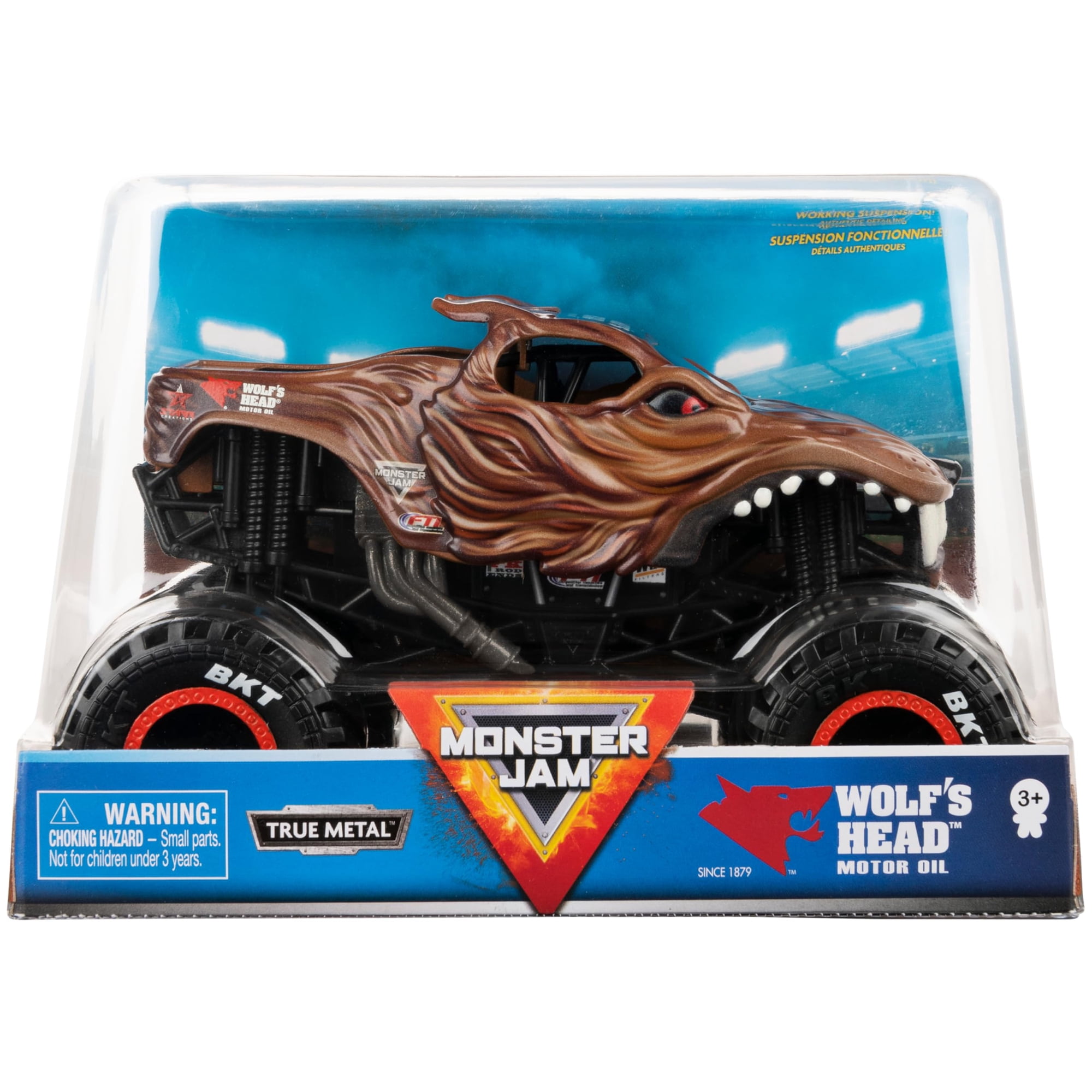 Spin Master Games - Monster Truck De Metal Fundido Spin Master Wolf's Head A Escala 1:24