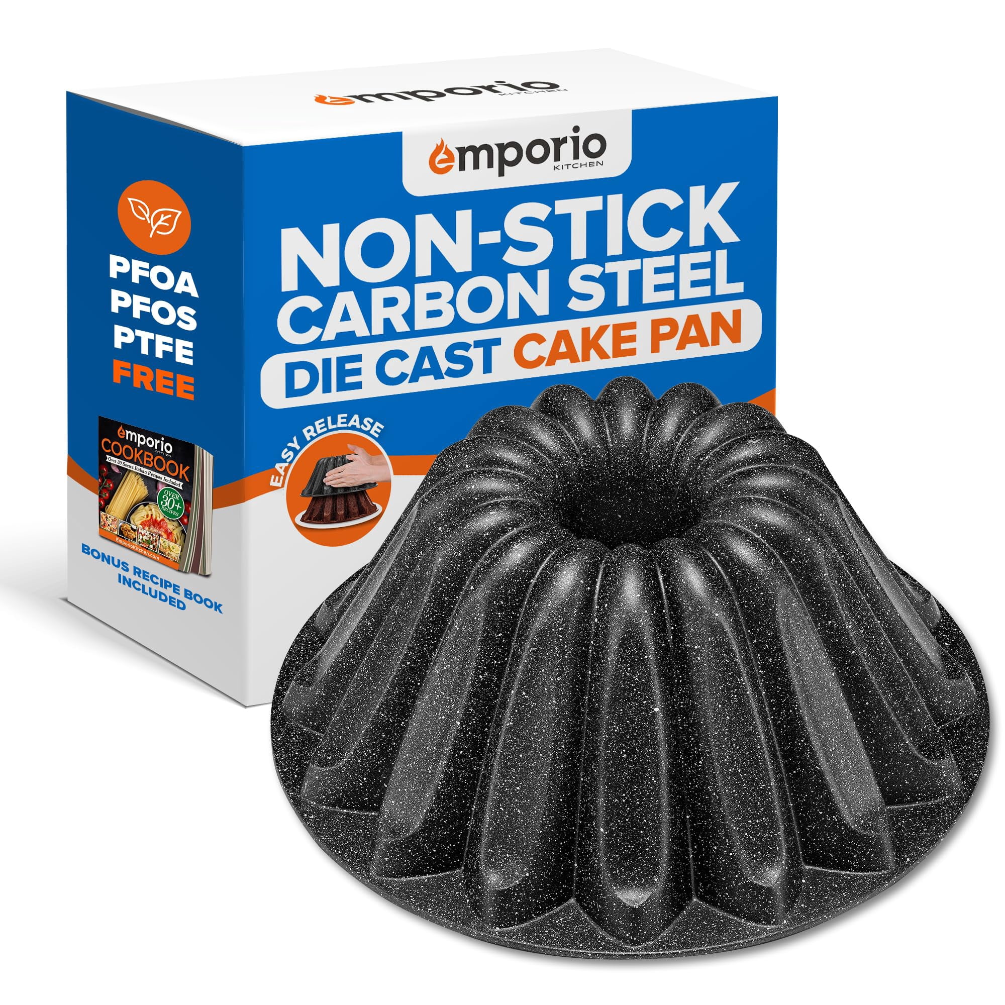 Molde Para Hornear Emporio Kitchen Antiadherente Con Recubrimiento Marmoleado, Apto Para Horno