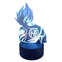 Lelumania - Lampara Ilusion 3D Dragon Ball De 7 Colores, Base Touch
