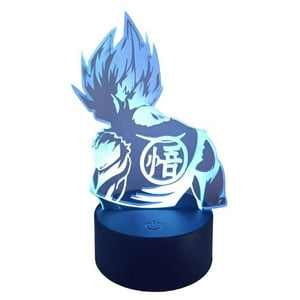 Lelumania - Lampara Ilusion 3D Dragon Ball De 7 Colores, Base Touch