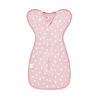 Xusx111 - Manta Swaddle Con Cremallera De 2 Vías Para Bebé Recién Nacido (Amor Rosa, Medio (3-6 Meses)), Reflexo De Sorpresa De Calma (M / 68Cm)