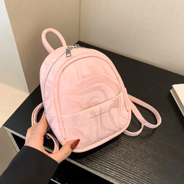 Interior Compartment Commuting Fashion Backpacks PU Solid Zipper Ladies Bags on Sale 2024 Fashion Exquisite Fashion Backpacks