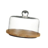 Bothyi - Soporte Giratorio Para Tartas Con Cúpula De Cristal Para Cupcakes, Ideal Para Cocina, Vacaciones Y Hoteles, 18 X 22 Cm