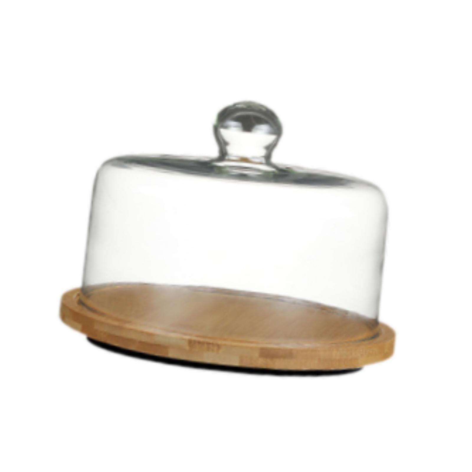 Bothyi - Soporte Giratorio Para Tartas Con Cúpula De Cristal Para Cupcakes, Ideal Para Cocina, Vacaciones Y Hoteles, 18 X 22 Cm