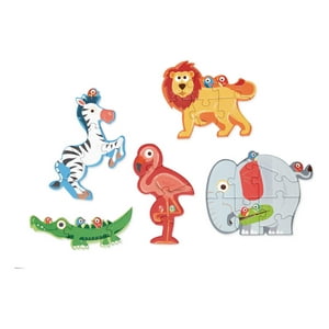 Puzzle Progresivo Safari 5 Puzzles Scratch Europe Blanco
