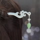 thumbnail image 1 of Vintage Chinese Style Cheongsam Hair Accessories: Handmade Hanfu Acetate Hairpin with Jade Flower Tassel, 1 of 5