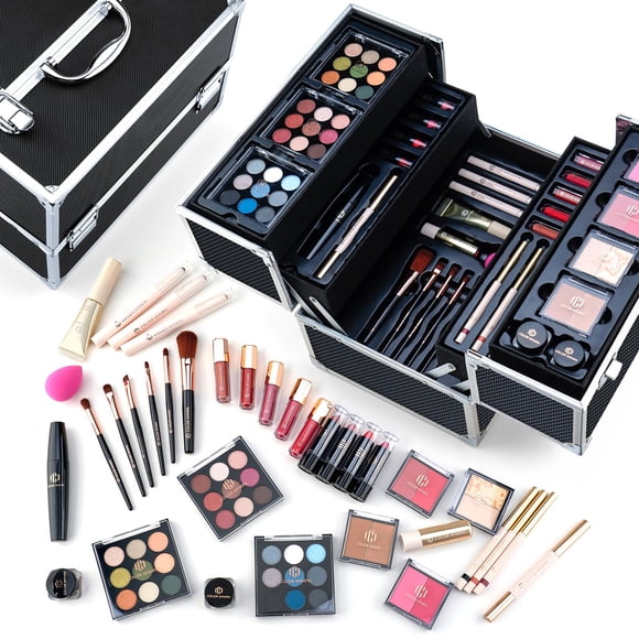 Set de maquillaje Color Nymph para adolescentes, niñas y mujeres con funda de tren