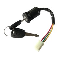 Ioensy - Cerradura De Puerta De Motocicleta Portátil Duradera Para Jetta 100Cg125 Interruptor De Llave De Encendido 3 Cables 4 Pines