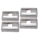 thumbnail image 2 of Juego De 4 Cubiertas De Pastilla Para Guitarra Eléctrica De Latón Cubiertas Humbucker Plata En Forma De H, 2 of 5
