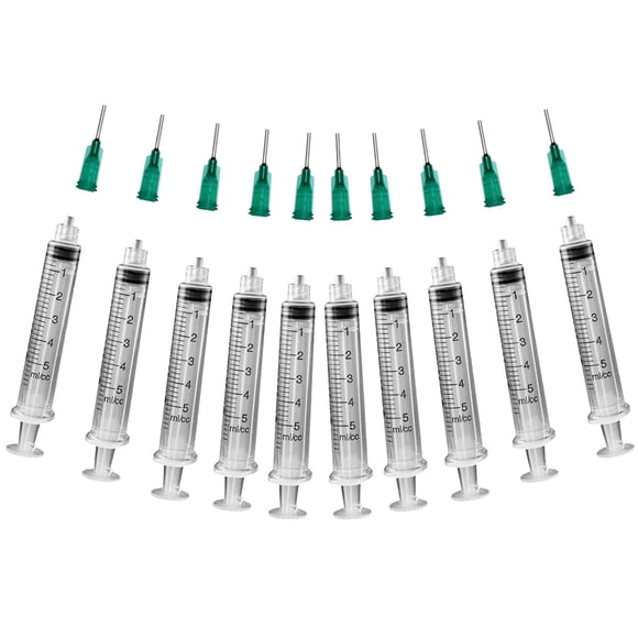 Jeringa aplicadora de pegamento Creative Hobbies, 5 ml con punta de calibre 18, 10 unidades