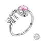 thumbnail image 1 of Stunning 925 Sterling Silver Constellation Ring with Zircon Adjustable Design - Perfect Gift for Women, 1 of 5