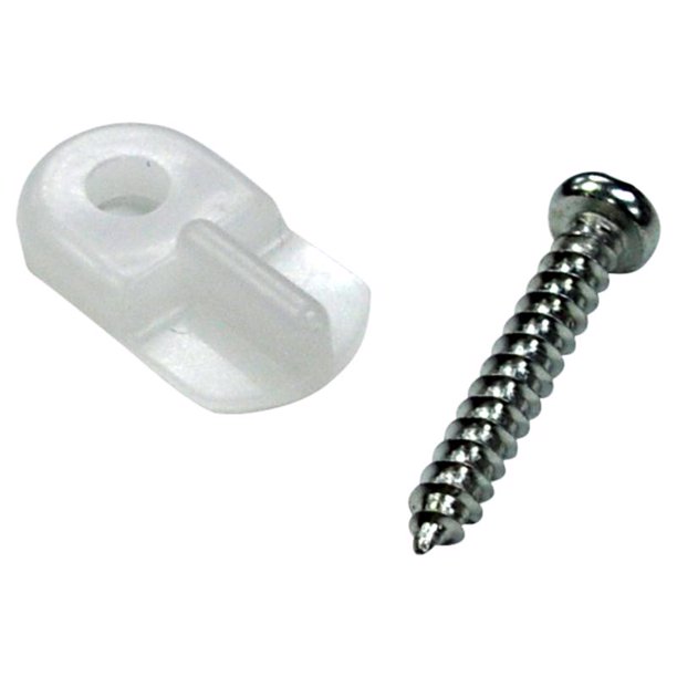 Clip Phifer para puerta, pantalla o tormenta, botón giratorio, plástico transparente, paquete de 8