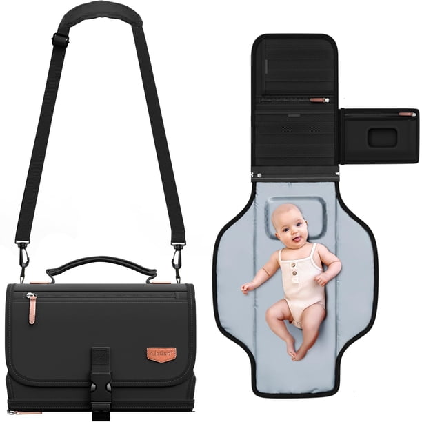 Almohadilla portátil para cambiar pañales Alatino de 64 cm con almohada de espuma viscoelástica