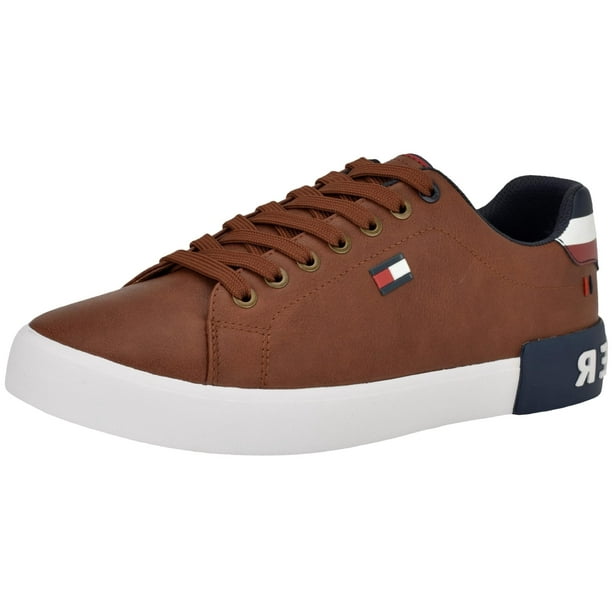 Zapatilla Tommy Hilfiger Rezz para hombre, color coñac, talla 9, EE. UU.
