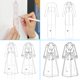 thumbnail image 4 of Set de Plantillas y Regla de Dibujo de Moda EXTCCT A4, 4 of 6