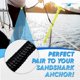 thumbnail image 2 of Bungee SandShark Premium Anchor de 7 a 14 pies de Dock Line, color negro, 2 of 7