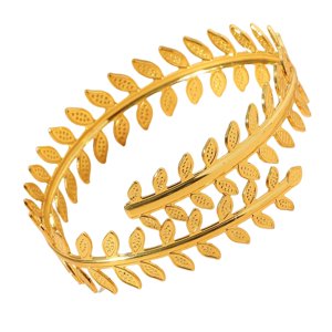 Magideal - Brazalete De Brazo Superior Hoja Moda Mujer Brazo Pulsera Para Graduación Boda Playa