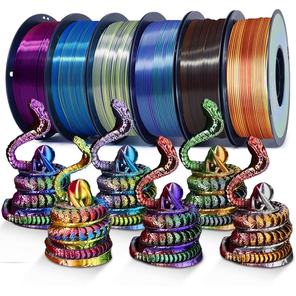 Filamento PLA Yousu 1,75 mm 6 kg Arcoíris Tricolor