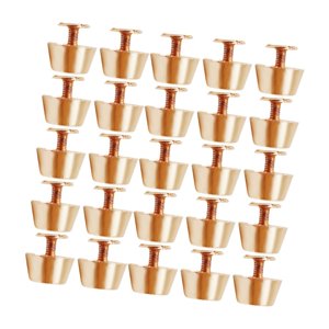Magideal - 25 Remaches De 12 Mm Con Tapón De Rosca, Remaches De Cabeza De Clavo Hechos De Aleación, Remaches De Cabeza Plana Resistentes Para Bolsos, Proyectos D Oro