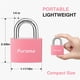 thumbnail image 5 of Candado con llave Padlock Puroma Lock, 43 mm, aluminio, paquete de 2 unidades, color rosa, 5 of 7