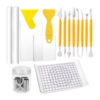 Magideal - 22 Ppcs Cerámica De Arcilla Herramientas De Escultura De Cerámica Artes De Arte De Raspado Modelado De Arcilla De Cerámica Ligera, Herramientas Para D