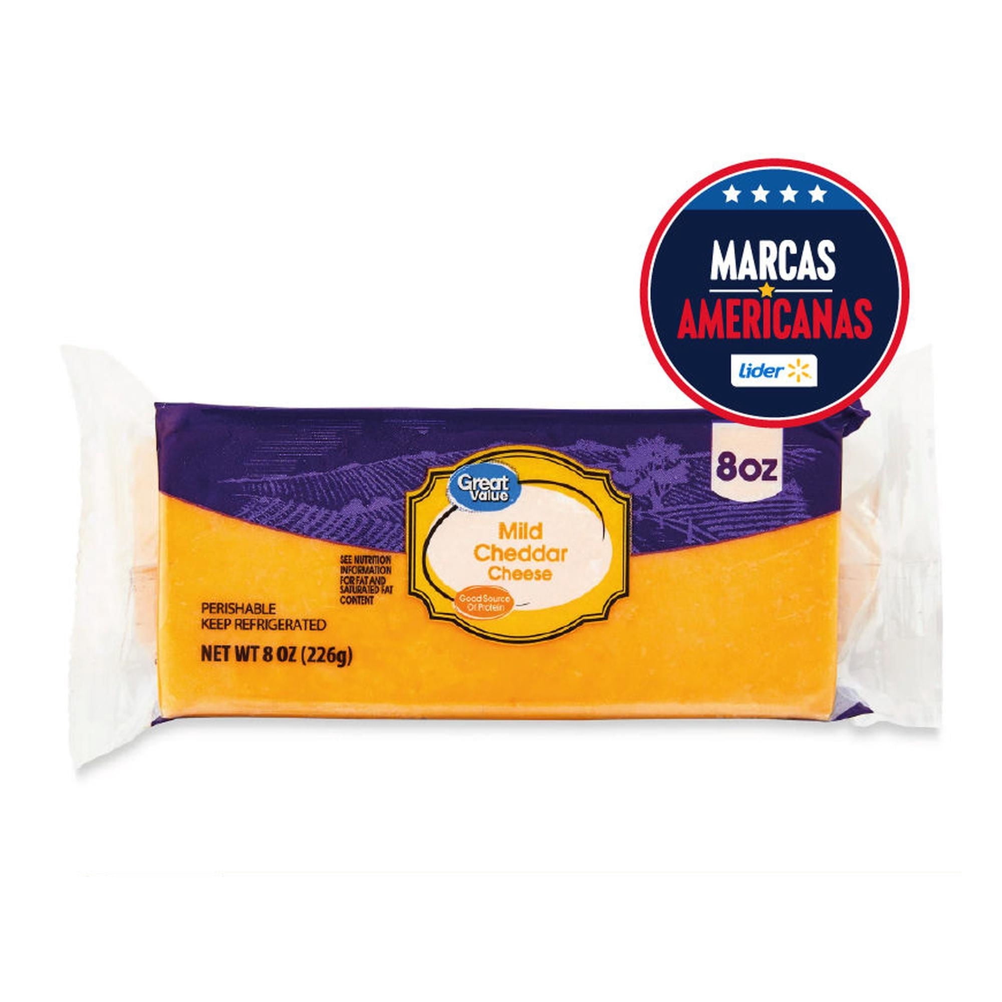 Queso Cheddar Trozo Coctel 226 g Great Value