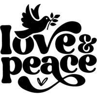 Rienda Libre - Sticker Love And Peace World Paloma Paz Auto Camioneta