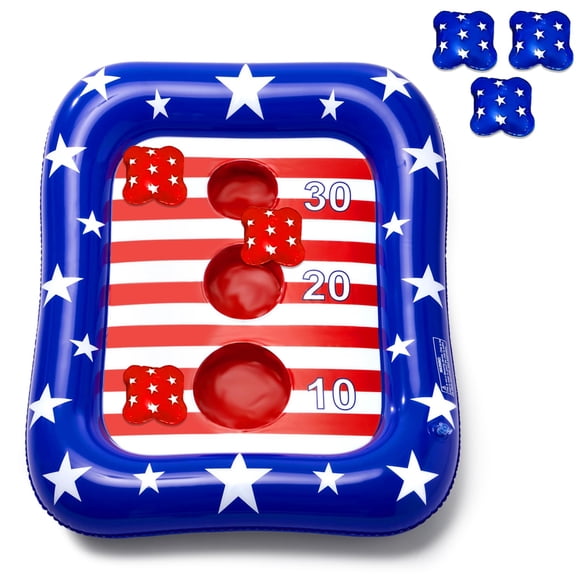 Juguete para piscina AURASUN Juego de Cornhole Inflable 91 cm
