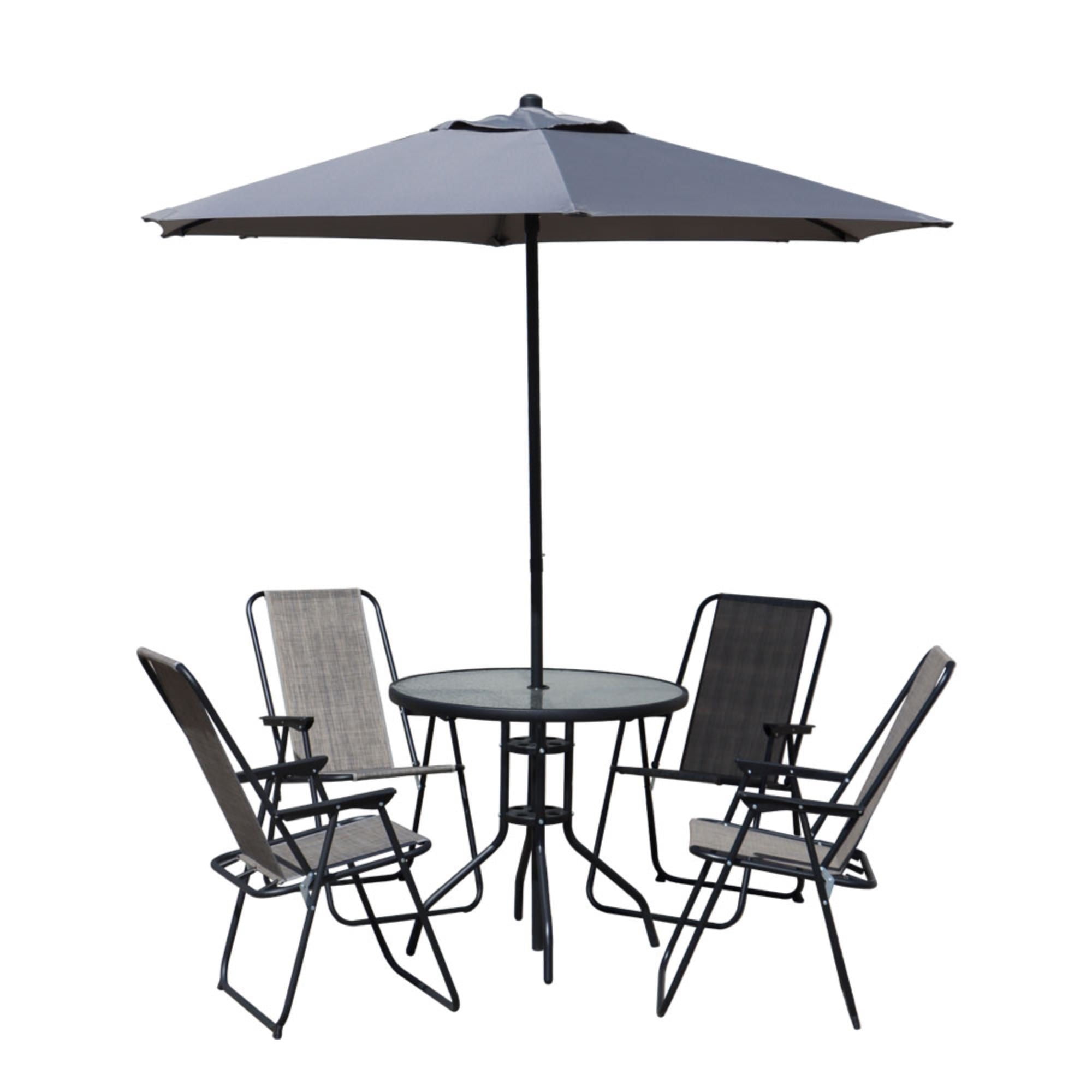 Mainstays - Juego Terraza 6 Piezas Cs017 Negro - Gris