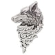 thumbnail image 1 of Lobo Retro Broche Camisa Pin Insignia En La Solapa De Los Hombres Del Juego De Joyería De Plata Antigua, 1 of 3