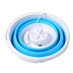Clickdescuento - Balde Plegable Lavadora Portatil Usb Azul Azul