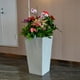 thumbnail image 2 of Macetero Plastico Alargado Premium Base Cuadrada Conica blanco, 2 of 9