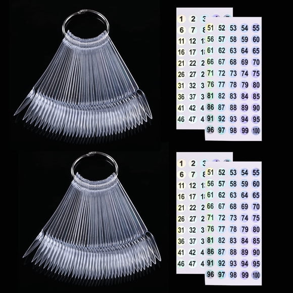 Palitos de muestra para uñas URGINO 100 unidades transparentes