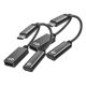 thumbnail image 1 of 2x Adaptador USB C OTG Con Cable Trenzado De Carga Rápida PD 60W Para Laptop Negro, 1 of 7