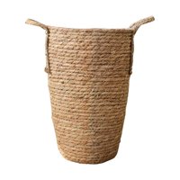 Magideal - Cesta De Jardinera Tejida A Mano, Maceta Para Plantas Y Flores, Forro De Pp Con Asas, Contenedor De Plantas Versátil De Estilo Rústico Decorativo Para Talla M
