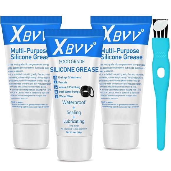 Grasa de silicona XBVV grado alimenticio, 3 tubos de 30 ml