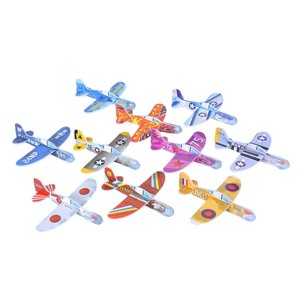 Magideal - 10 Piezas De Aviones Planeadores De Espuma, Juguetes Para Niños, Bolsa De Regalo, Rellenos, Avión De Espuma Ligero Para Lanzar, Regalo, Mini Avión De