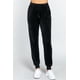 thumbnail image 1 of Pantalón Jogger Largo de Terciopelo con Cintura Elástica Negro M, 1 of 5