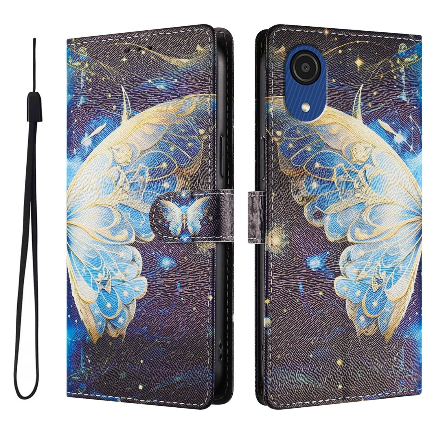 Foxdock Funda Tipo Cartera Para Samsung Galaxy A03 Core Con Soporte Y Correa – Diseño De Patrones Lindos