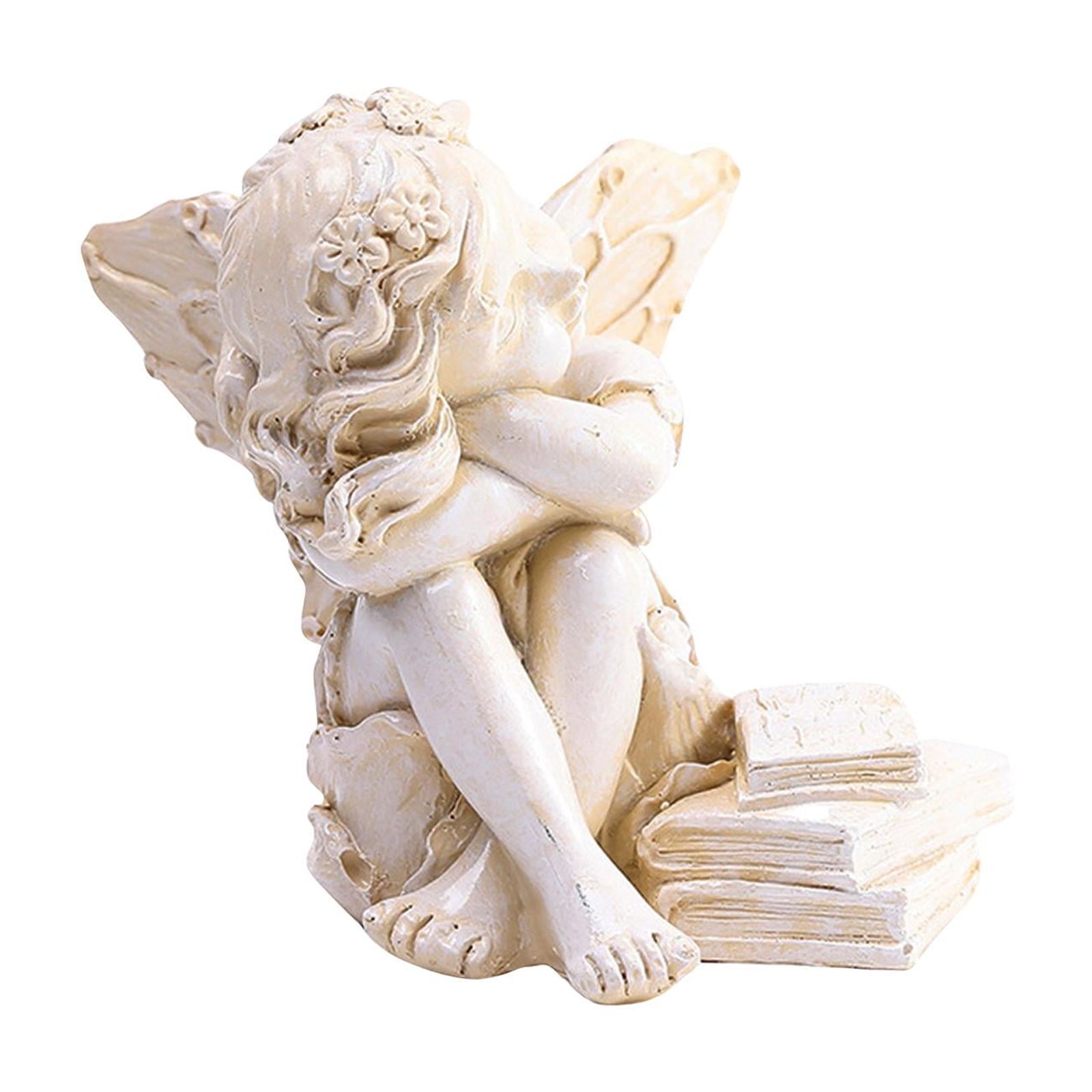 Magideal - Estatuilla De Ángel, Estatuilla De Resina, Linda Estatua Coleccionable Creativa, Escultura De Ángel Para El Hogar, Oficina, Gabinetes, Estantería, Ent Estilo B