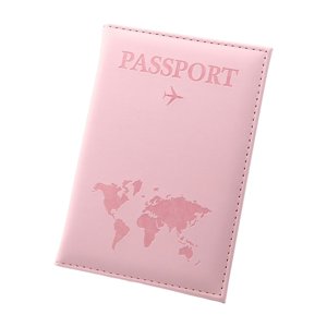 Magideal - Cartera De Cuero Pu Para , Accesorio De Viaje, Funda Para Esencial De Viaje Portátil, Billetera Para De Viaje , Rosado