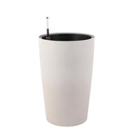 Mobii - Macetero Autorregante Grande. Simil Piedra. 60X39X39 Blanco