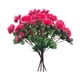 thumbnail image 3 of 4 Manojos De Flores Artificiales De Rododendro, Flores Artificiales Para Patio, Porche, Jardín, Rosas Rojas, 3 of 5
