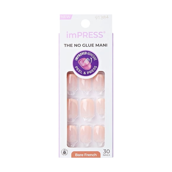 Pantalón corto heroico francés Impress No Glue Mani Press-On Nails