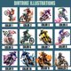 thumbnail image 2 of Ropa de Cama Personalizada para Niño Dirt Bike, 2 of 3