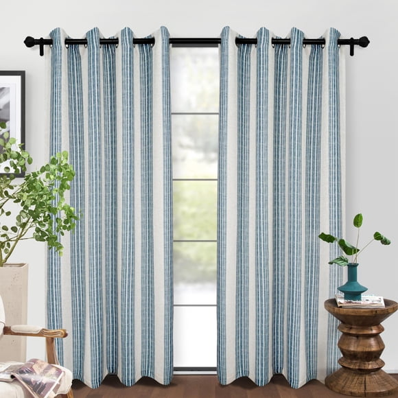 Cortinas DriftAway Chris Linen, 132 x 214 cm, con reducción térmica del sonido